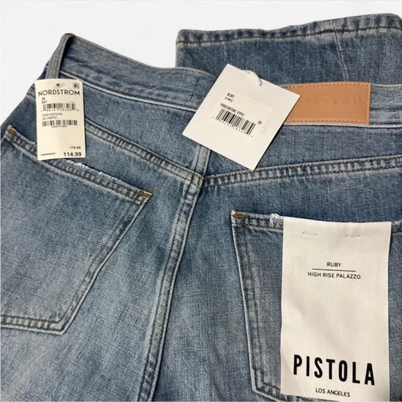 NWT Pistola high rise Palazzo Relaxed wide leg Jeans - Picture 2 of 5